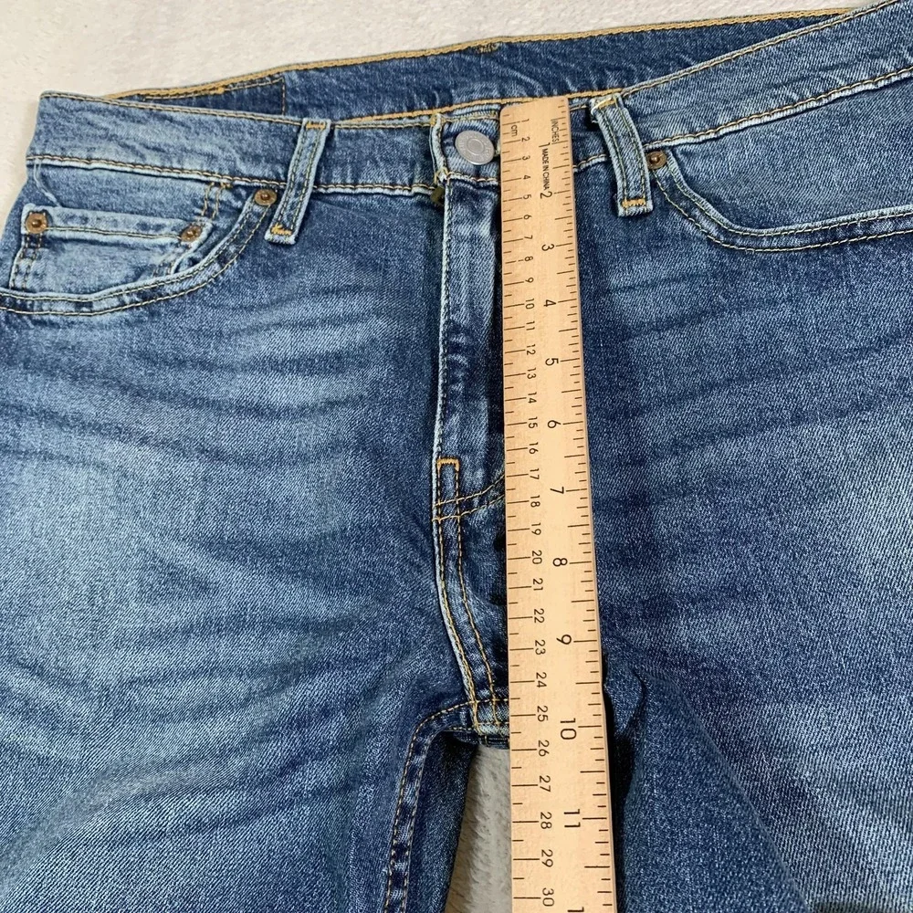 Levis 511 Jeans Mens 32x32 Blue Medium Wash Slim‎ Taper Stretch Denim Zip Fly